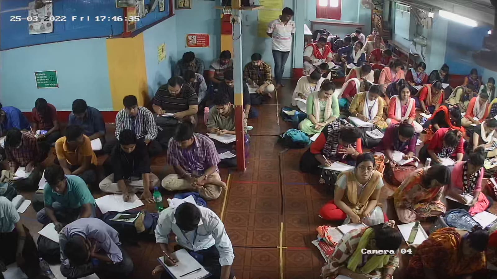 CCTV view of busy coaching classroom